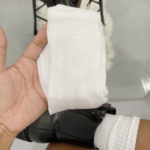 White Crew Socks